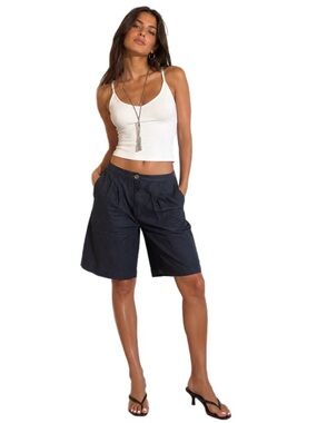 Y2K VINTAGE Geoffrey Beene Linen Blend Walking Shorts Size 8